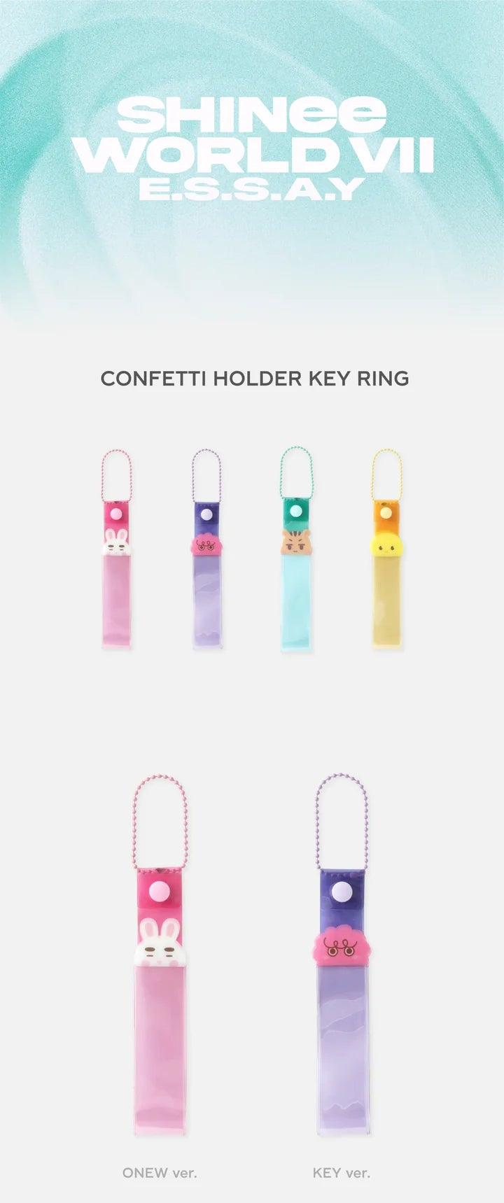 SHINEE - E.S.S.A.Y WORLD VII OFFICIAL MD CONFETTI HOLDER KEYRING