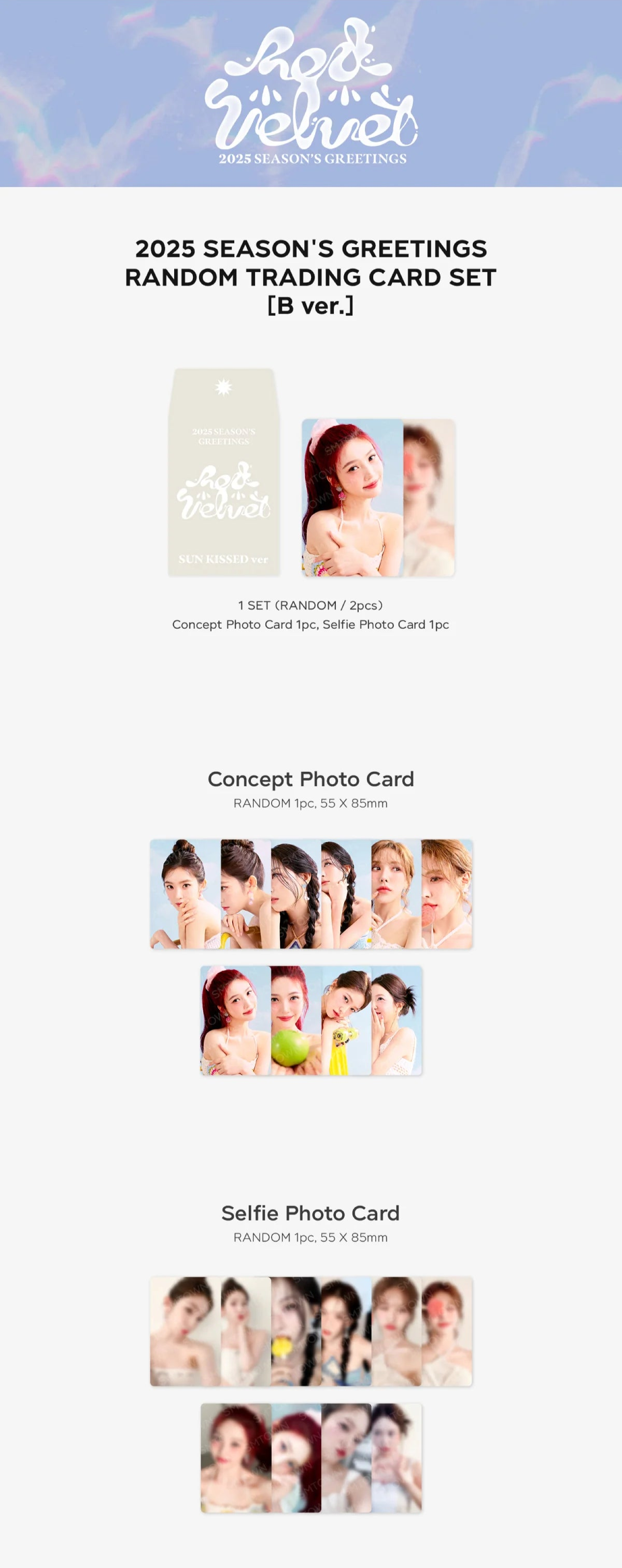 RED VELVET - 2025 SEASON'S GREETINGS OFFICIAL MD RANDOM TRADING CARD