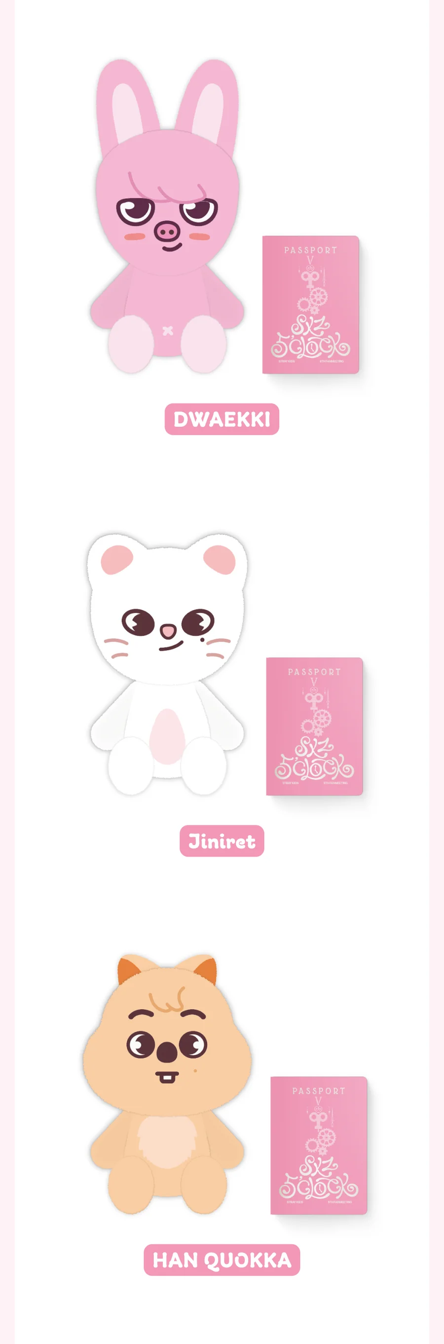STRAY KIDS - SKZ 5'CLOCK OFFICIAL MD SKZOO PLUSH TEDDY BEAR VER. HAN QUOKKA