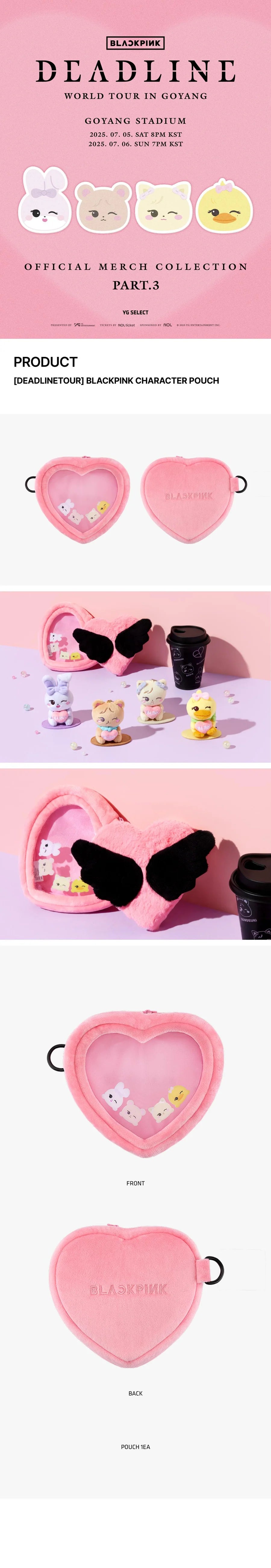 BLACKPINK - BOLSA CON PERSONAJE DE DEADLINE WORLD TOUR MD