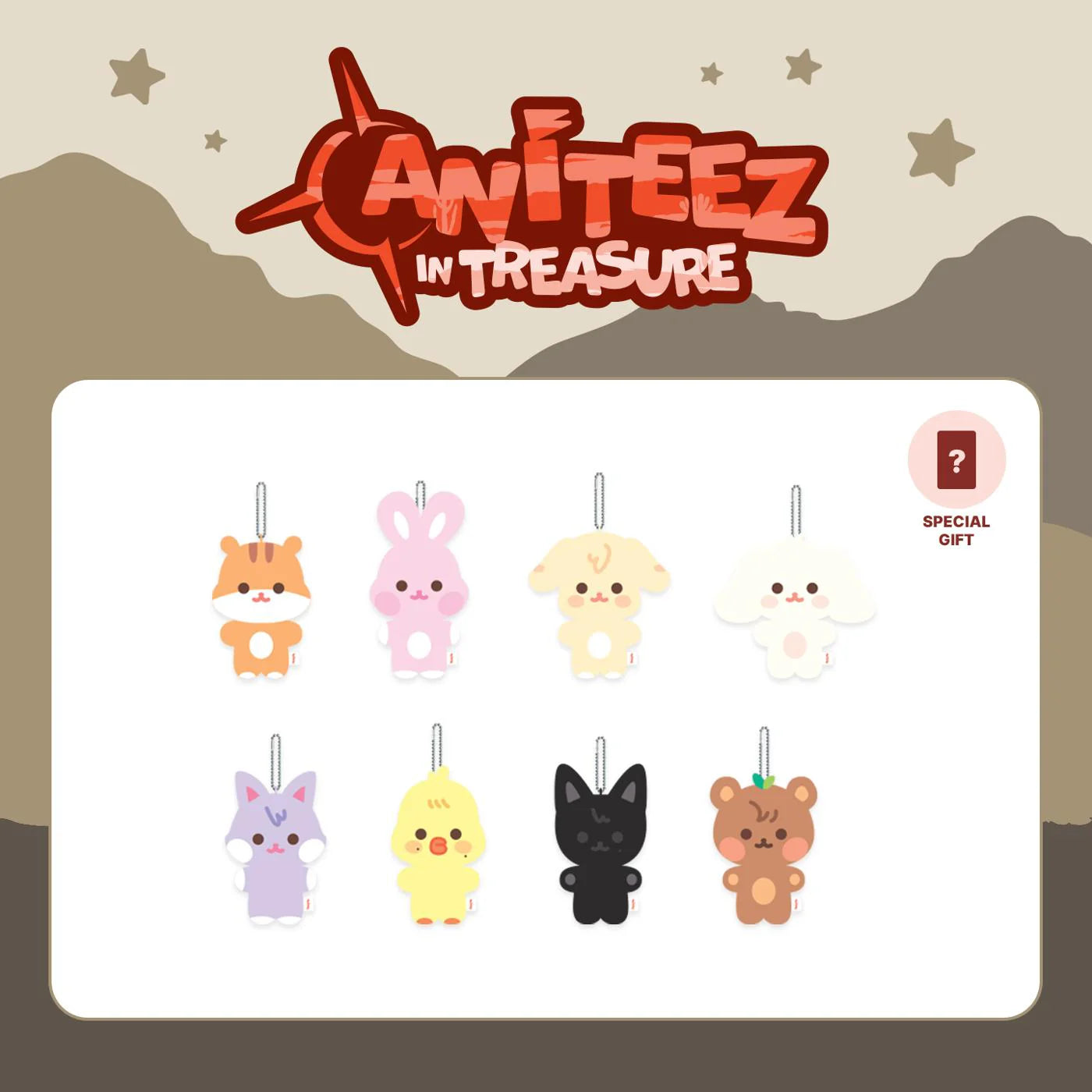 ATEEZ - ANITEEZ IN TREASURE POP-UP MD FLAT-FUR PLUSH