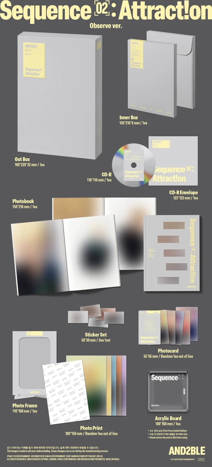 (PRE-ORDER) AND2BLE - SEQUENCE 02: ATTRACTION 2ND MINI ALBUM