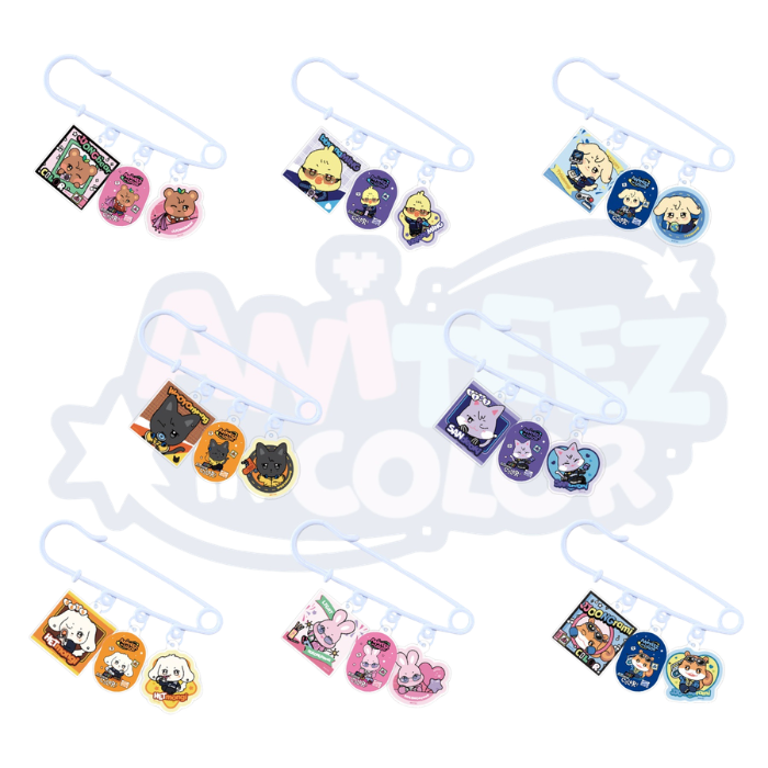 ATEEZ - ANITEEZ IN COLOR FANMADE PIN KEYCHAIN