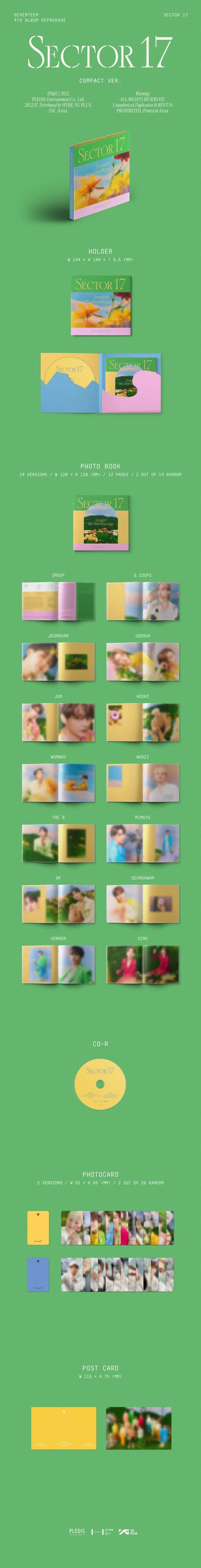 SEVENTEEN - SECTOR 17 REPAQUETADO DEL 4.º ÁLBUM
