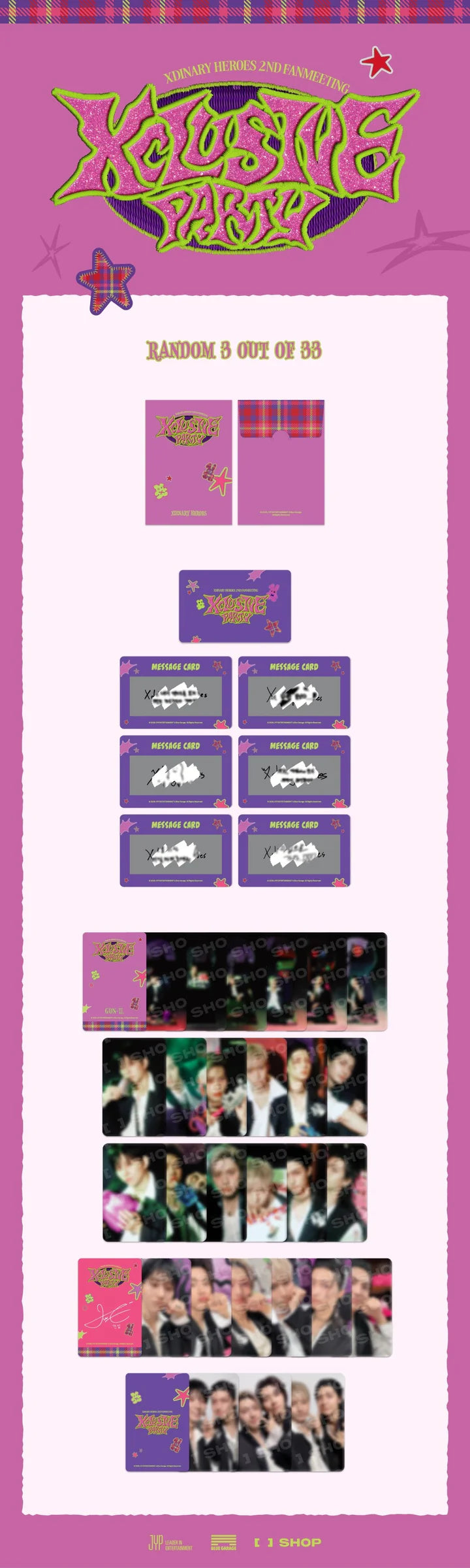 (PRE-ORDER) XDINARY HEROES - XCLUSIVE PARTY 2ND FANMEETING OFFICIAL MD SECRET PHOTOCARD