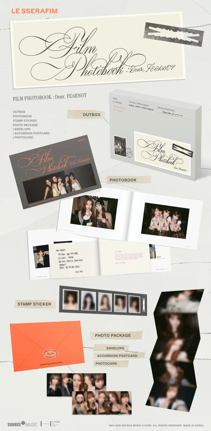 LE SSERAFIM - DEAR, FEARNOT FILM PHOTOBOOK