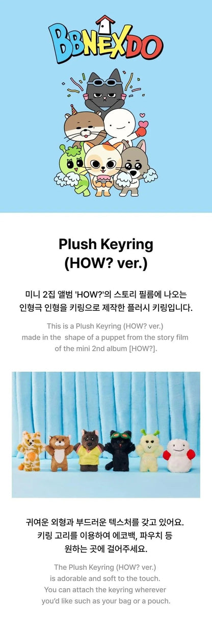 BOYNEXTDOOR - POP UP BBNEXDO IN TOWN OFFICIAL MD PLUSH KEYRING HOW?