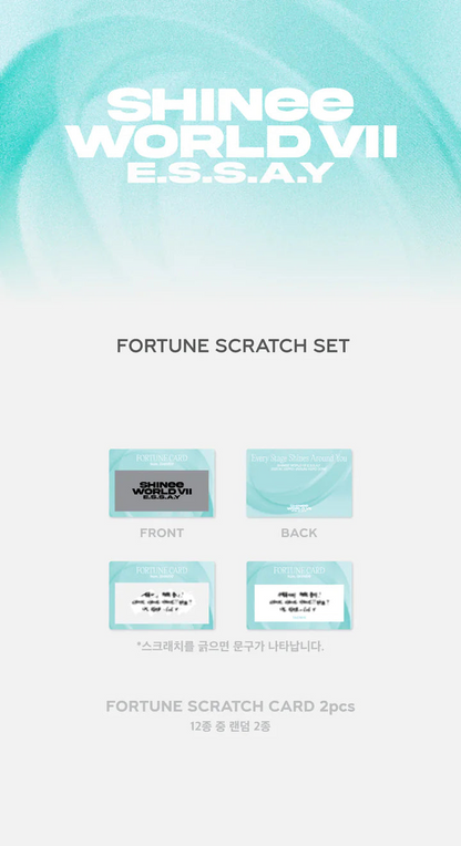 SHINEE - E.S.S.A.Y WORLD VII OFFICIAL MD FORTUNE SCRATCH SET