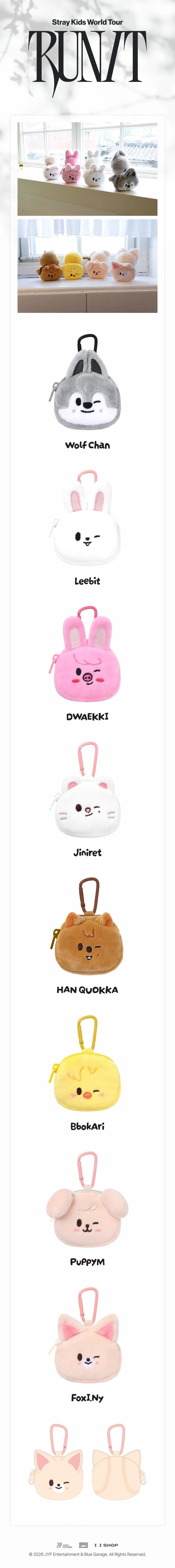 (PRE-ORDER) STRAY KIDS - 2026 RUN IT WORLD TOUR MD SKZOO MINI BACKPACK KEYRING
