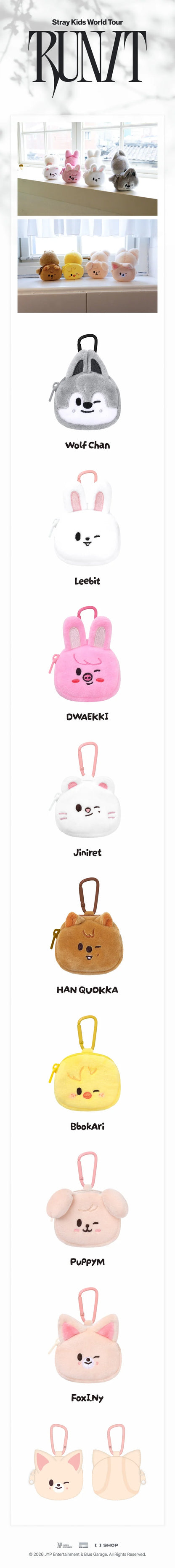 (PRE-ORDER) STRAY KIDS - 2026 RUN IT WORLD TOUR MD SKZOO MINI BACKPACK KEYRING