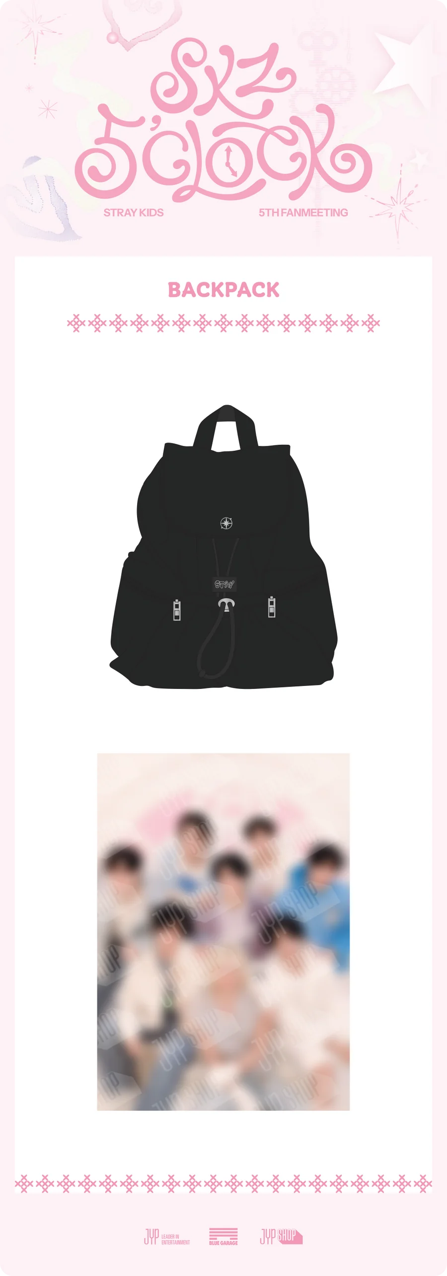 (PRE-ORDER) STRAY KIDS - SKZ 5'CLOCK OFFICIAL MD BACKPACK