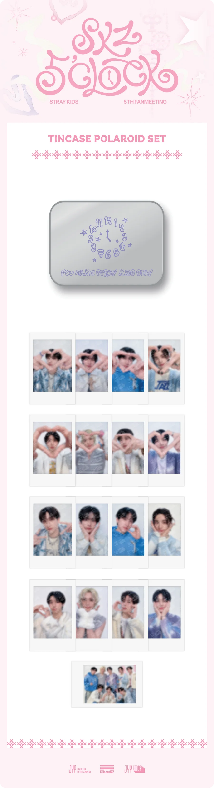 (PRE-ORDER) STRAY KIDS - SKZ 5'CLOCK OFFICIAL MD POLAROID SET