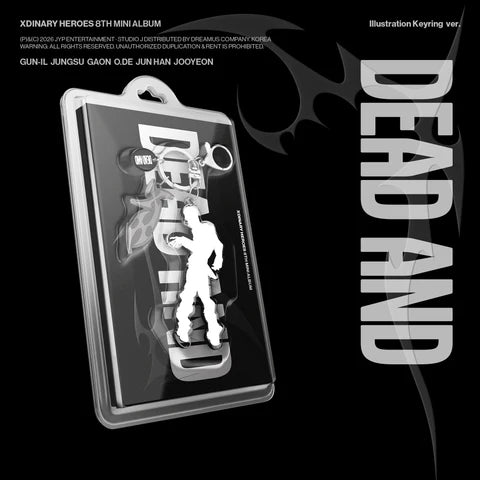 XDINARY HEROES - DEAD AND 8TH MINI ÁLBUM [VER. LLAVERO ILUSTRADO]