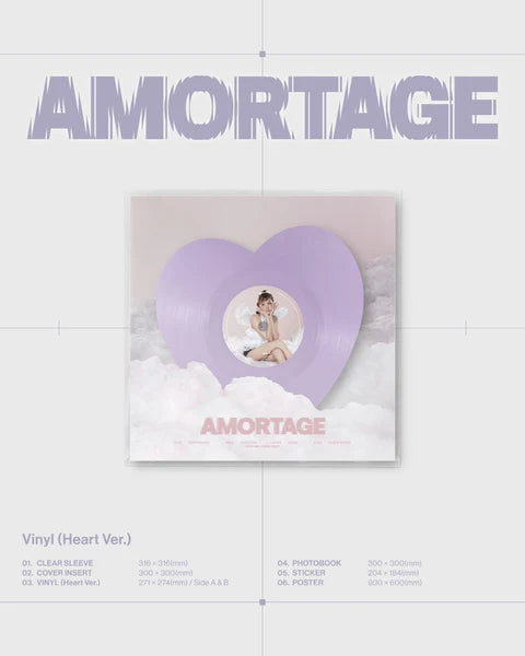 JISOO (BLACKPINK) - AMORTAGE MINI ALBUM [LP HEART VER.]