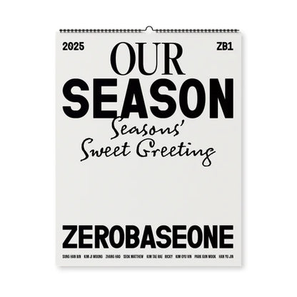 ZEROBASEONE - 2025 SEASON'S GREETINGS [OUR SEASON] WALL CALENDAR