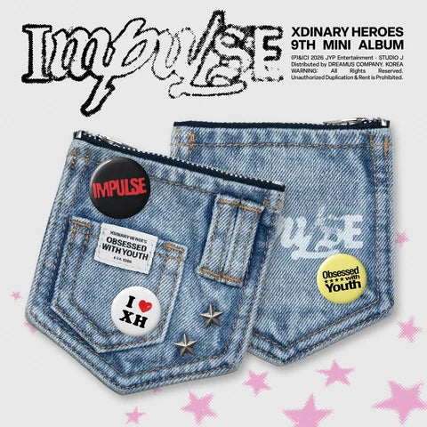 (PRE-ORDER) XDINARY HEROES - IMPULSE 9TH MINI ALBUM [DENIM POUCH VER.]