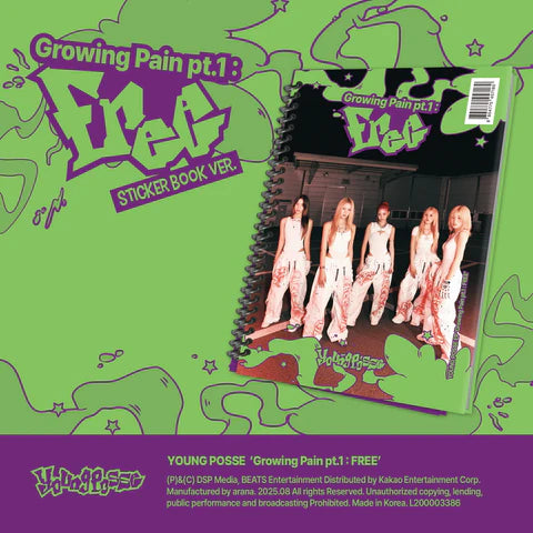 YOUNG POSSE - GROWING PAIN PT.1: FREE ALBUM [STICKER BOOK VER.]