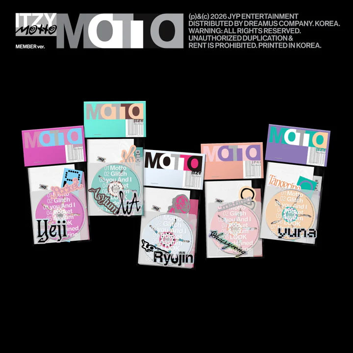 ITZY - MOTTO 12TH MINI ALBUM [MEMBER VER.]
