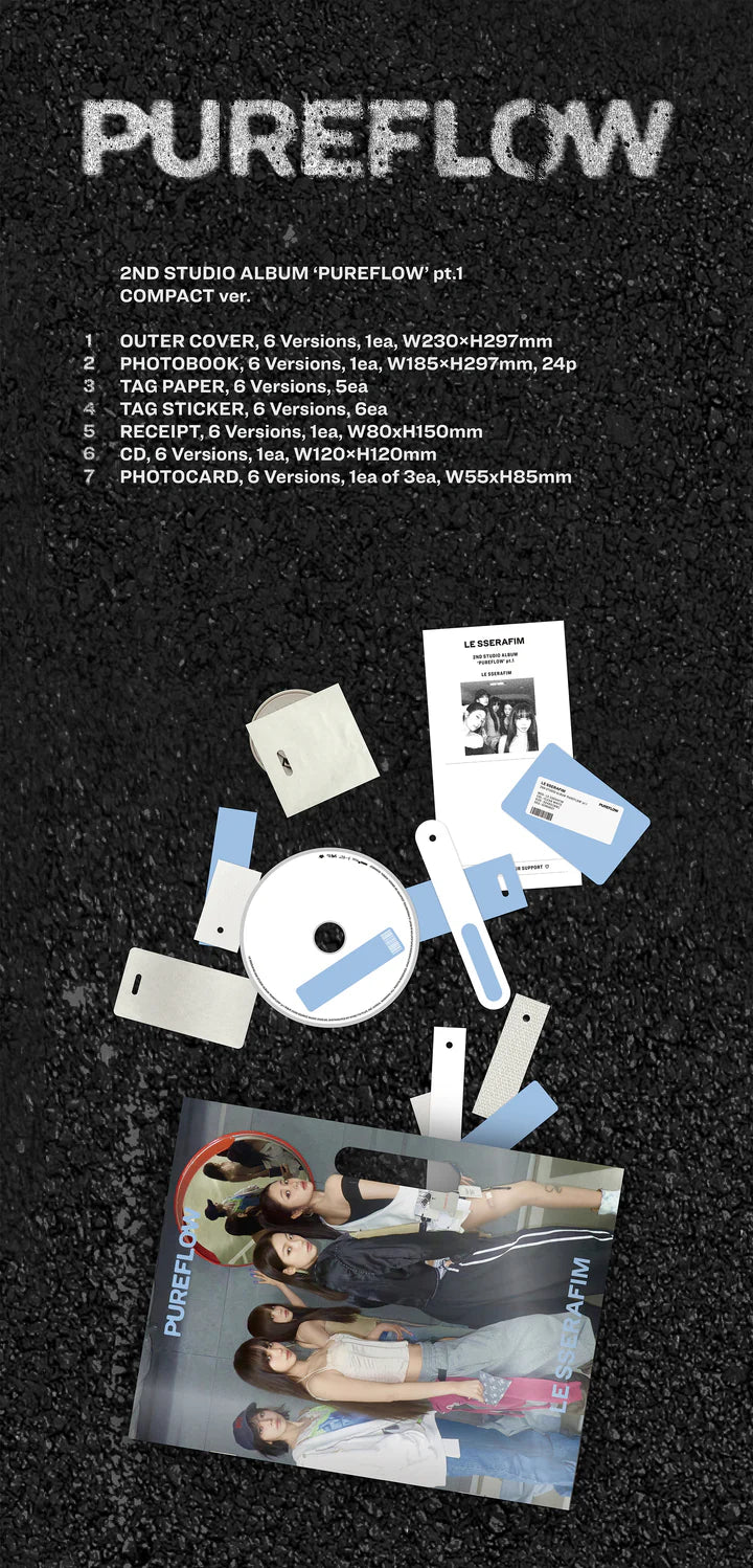 LE SSERAFIM - PUREFLOW PT.1 2ND STUDIO ALBUM [COMPACT VER.]