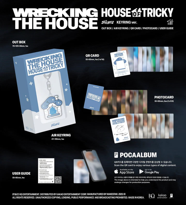 XIKERS - HOUSE OF TRICKY: WRECKING THE HOUSE 6TH MINI ALBUM [POCAALBUM KEYRING VER.]