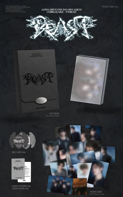 ALPHA DRIVE ONE - UNBREAKABLE: 少年BEAST 2ND MINI ALBUM [POSTCARD VER.]