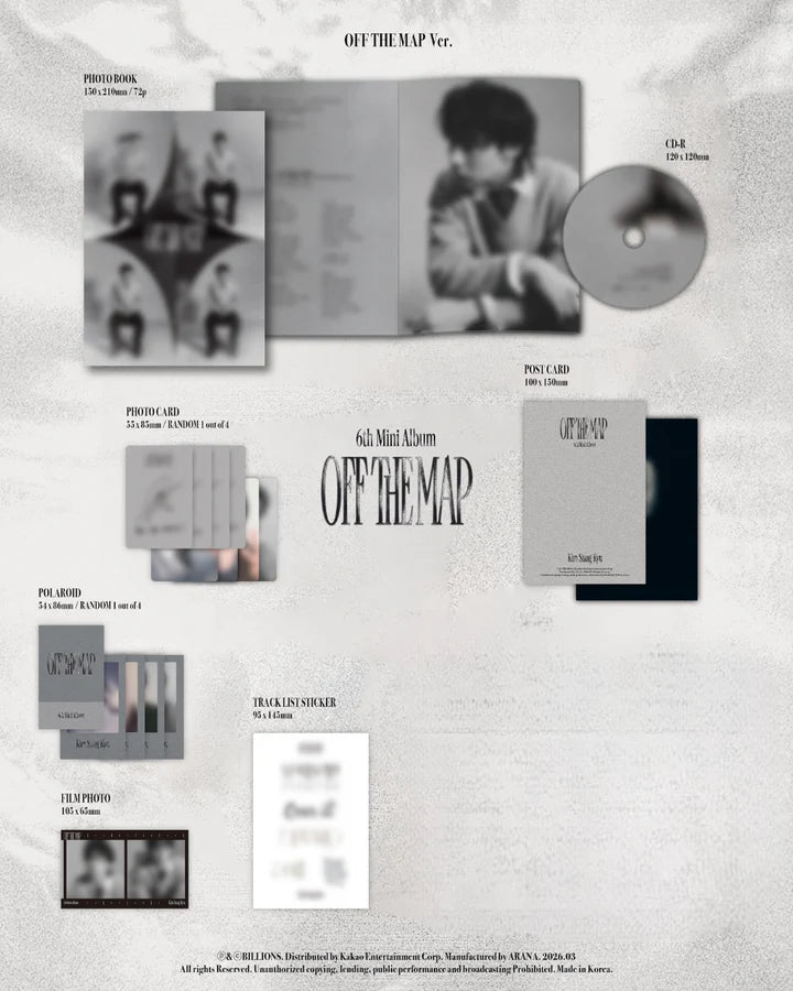 KIM SUNG KYU - OFF THE MAP 6º MINI ÁLBUM