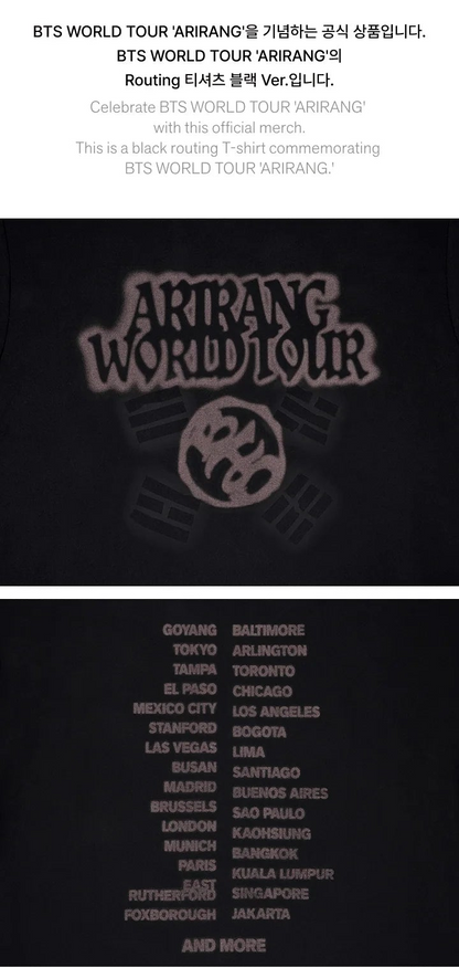 (PRE-ORDER) BTS - ARIRANG WORLD TOUR MD S/S T-SHIRT BLACK [RELEASE IN JUNE]