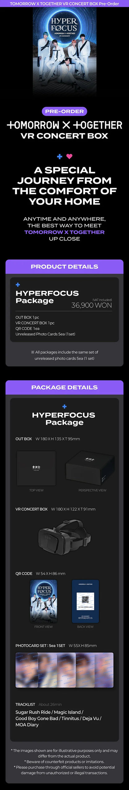 (PRE-ORDER) TOMORROW X TOGETHER (TXT) - VR CONCERT BOX [HYPERFOCUS PACKAGE]