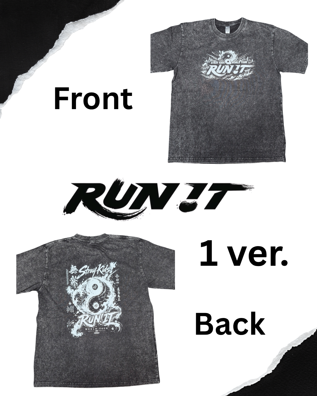 STARY KIDS- WORLD TOUR RUN IT T-SHIRT FANMADE