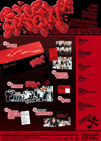 NEXZ - SAUCIN' 4TH MINI ALBUM [STICKER FANS VER.]