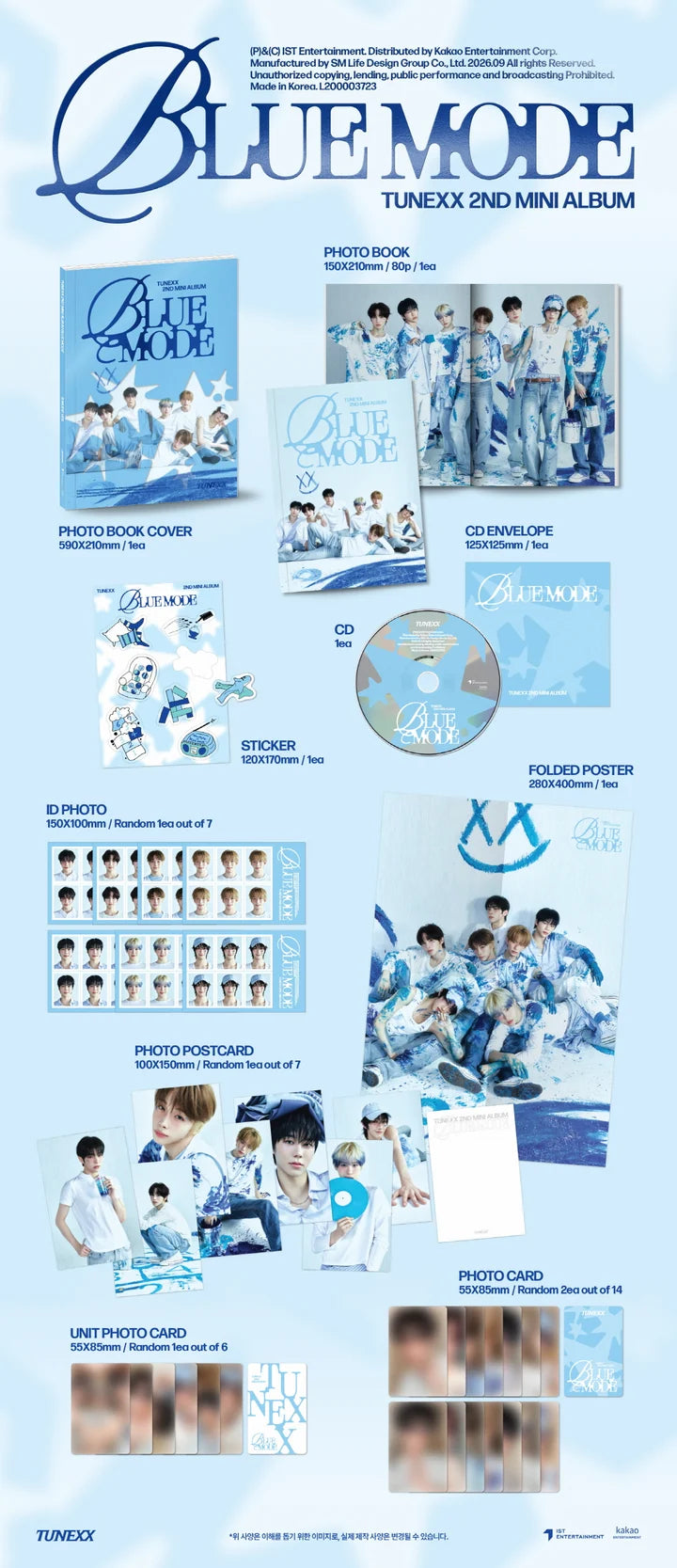 TUNEXX - BLUE MODE 2ND MINI ALBUM