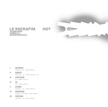 LE SSERAFIM - HOT 5TH MINI ALBUM [COMPACT VER.]
