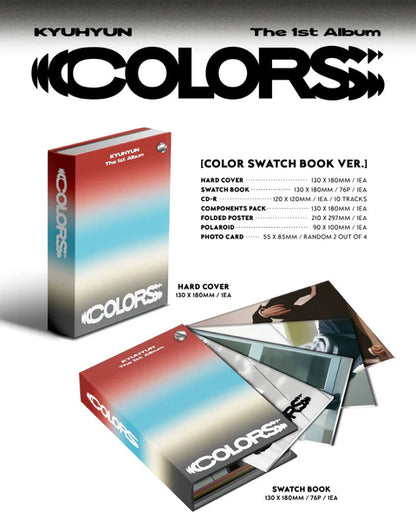 KYUHYUN (SUPER JUNIOR) - COLORS 1ST ALBUM [SWATCH BOOK VER.]