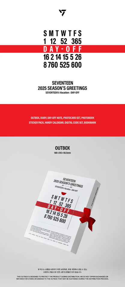 SEVENTEEN - 2025 SEASON'S GREETINGS [SEVENTEEN'S VACATION: DAY-OFF]