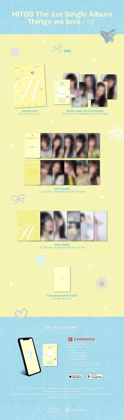 HITGS - THINGS WE LOVE: H 1ST SINGLE ALBUM [PLATAFORM VER.]