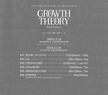 YOUNHA - GROWTH THEORY: FINAL EDITION 7TH ALBUM