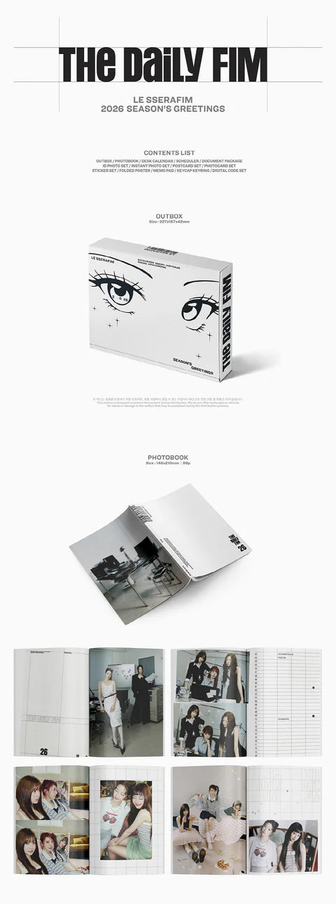 (PRE-ORDER) LE SSERAFIM - 2026 SEASON'S GREETINGS [THE DAILY FIM]