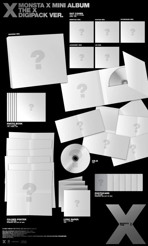 MONSTA X - EL 13.º MINI ÁLBUM DE X [VERSIÓN DIGIPACK]