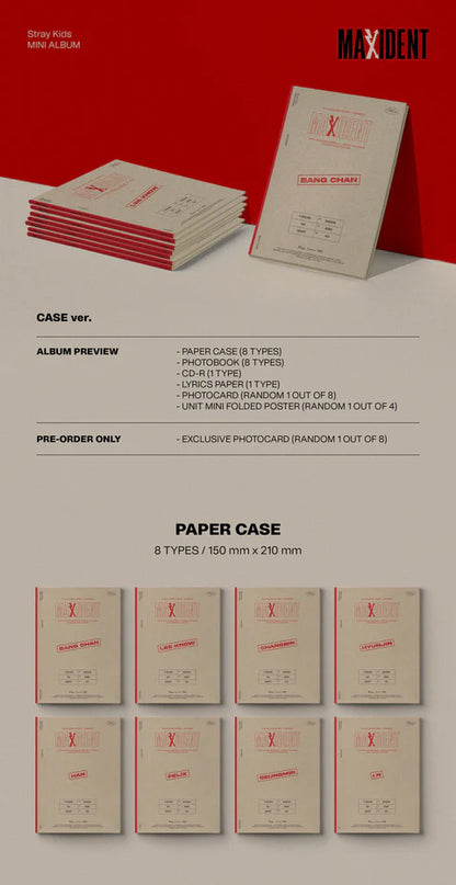 STRAY KIDS - MAXIDENT 7TH MINI ALBUM [CASE VER.]