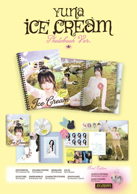 YUNA (ITZY) - ICE CREAM 1ST MINI ÁLBUM [VER. LIBRO DE FOTOS]
