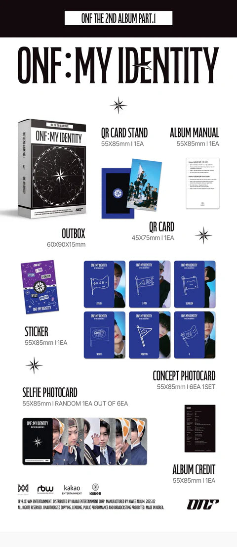 ONF - ONF:MY IDENTITY PART.1 THE 2ND ALBUM [KIWEE VER.]