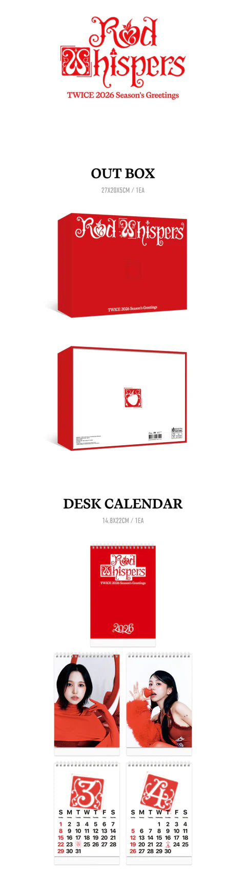 (PRE-ORDER) TWICE - 2026 SEASON'S GREETINGS [RED WHISPERS]