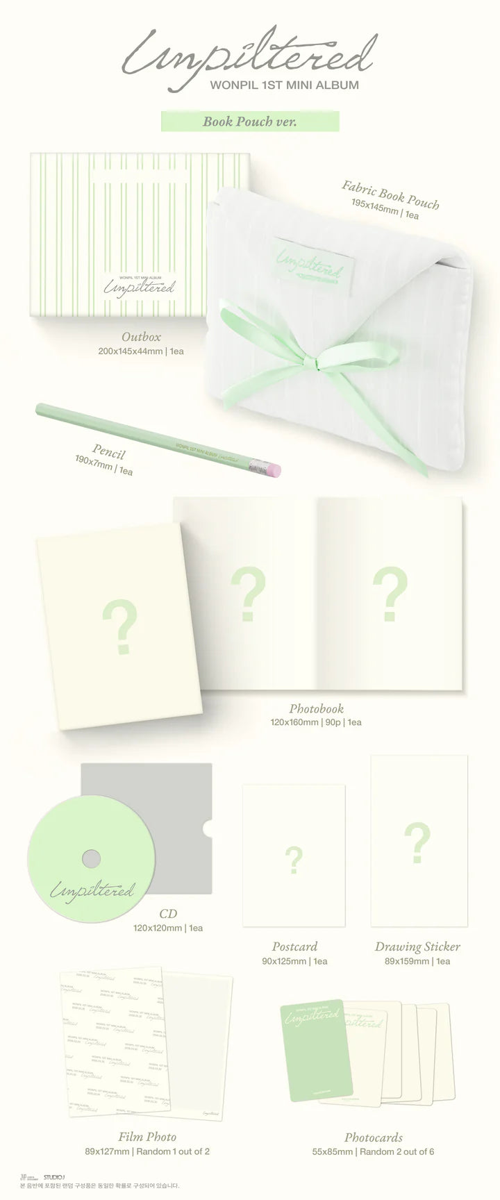 WONPIL (DAY6) - UNPILTERED 1ER MINI ÁLBUM [VERSIÓN LIBRO-ESTUCHE]