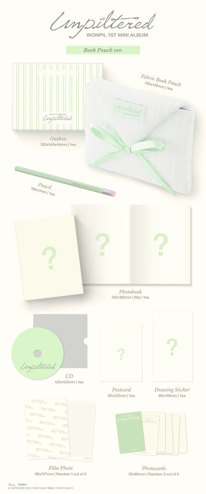 WONPIL (DAY6) - UNPILTERED 1ER MINI ÁLBUM [VERSIÓN LIBRO-ESTUCHE]