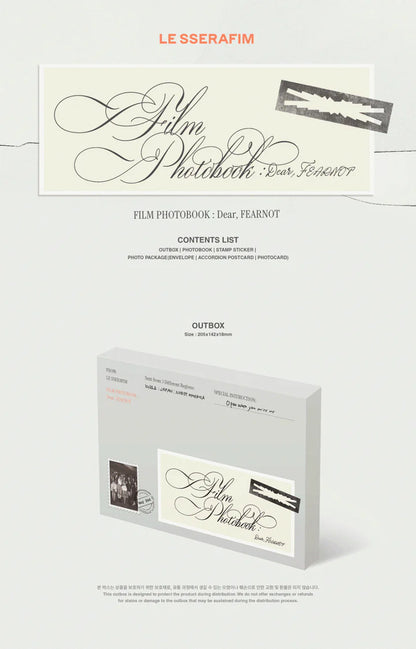 LE SSERAFIM - DEAR, FEARNOT FILM PHOTOBOOK