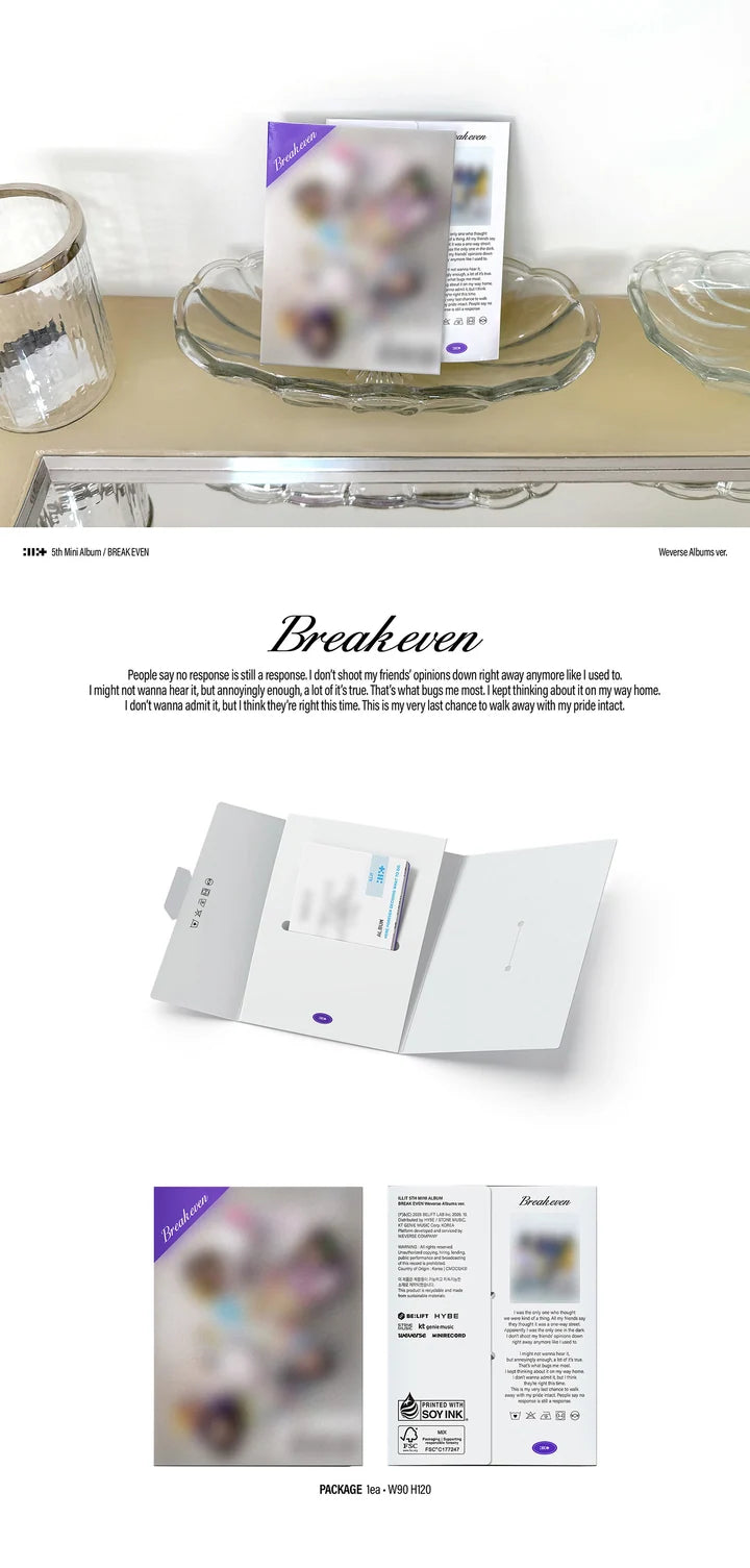 (PRE-ORDER) ILLIT - BREAK EVEN 5TH MINI ALBUM [WEVERSE ALBUM VER.]