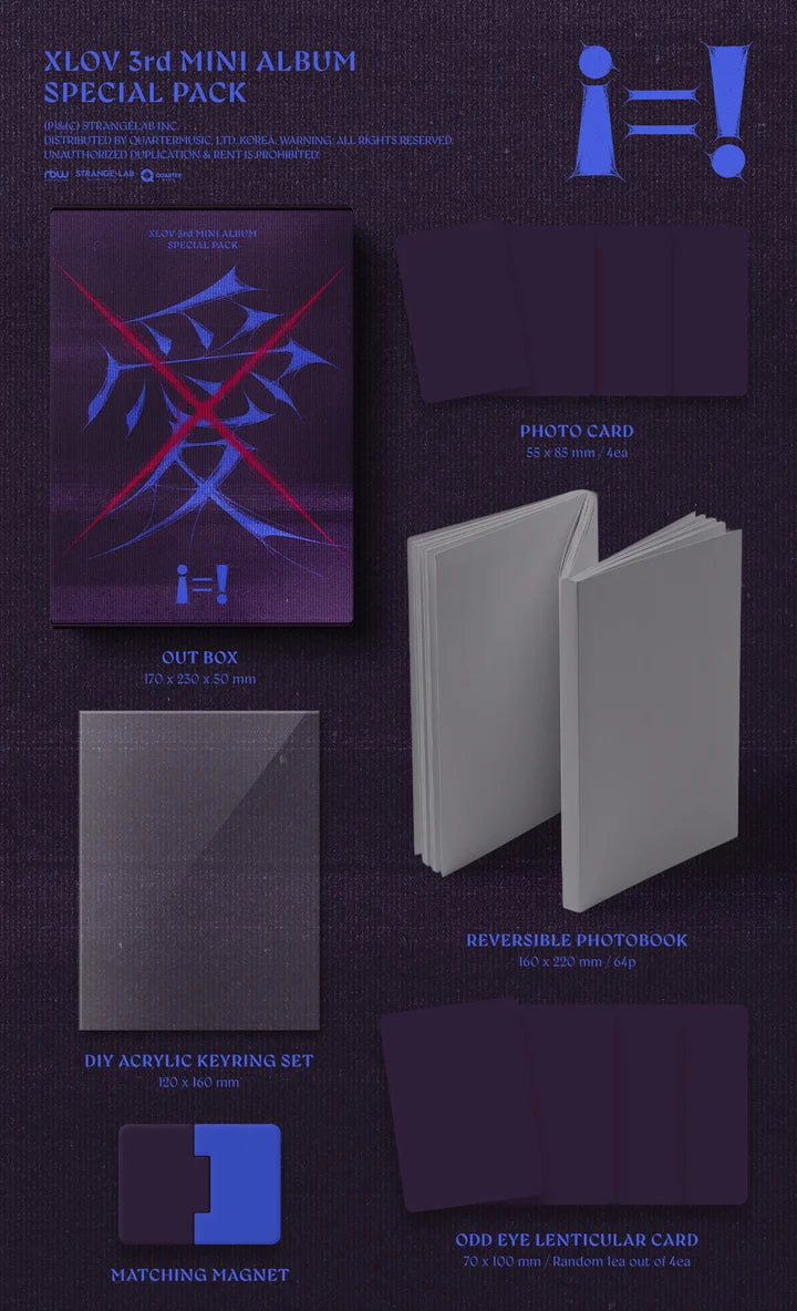 (PRE-ORDER) XLOV - I=! 3RD MINI ALBUM [SPECIAL PACK]
