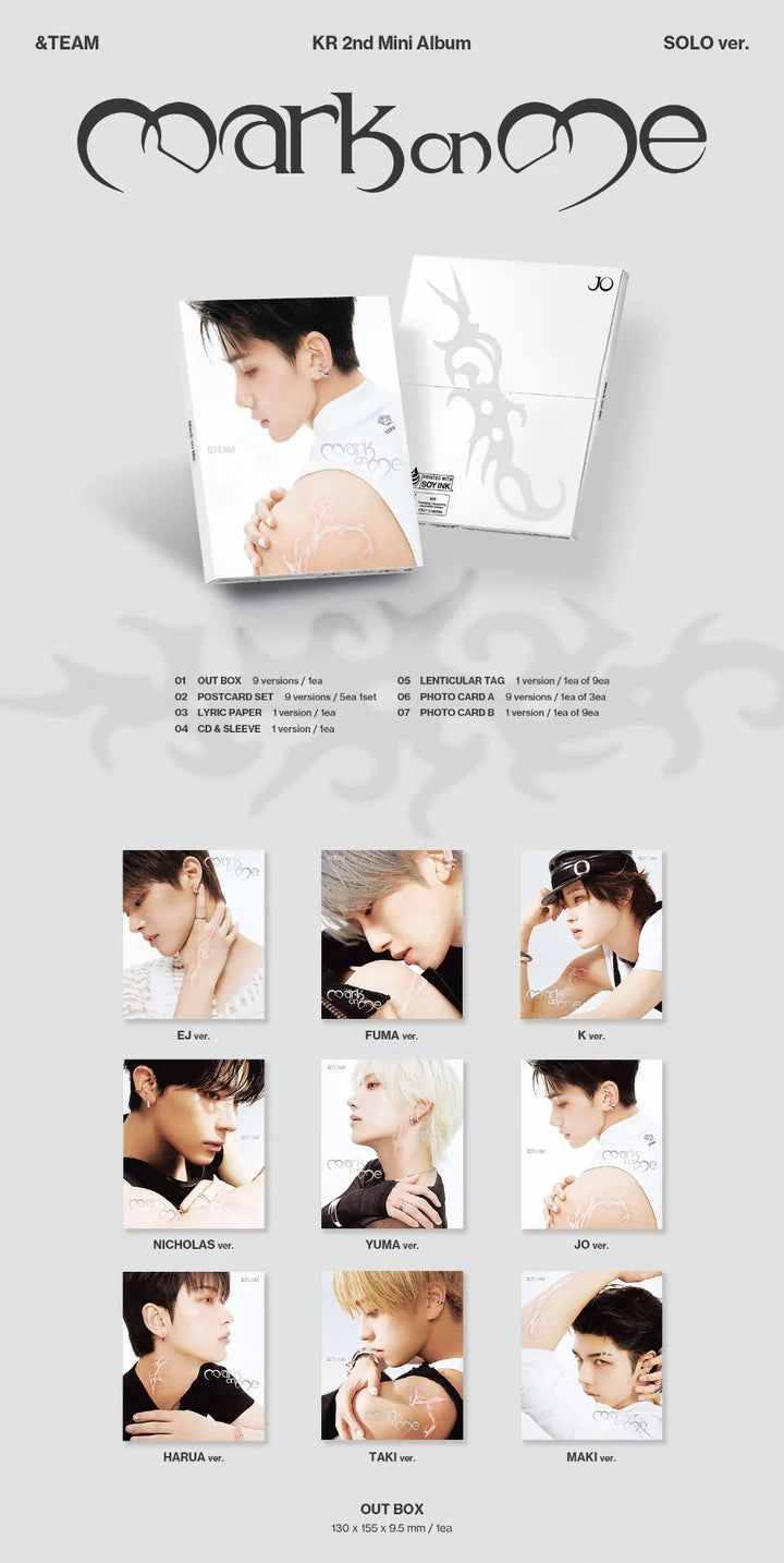 &TEAM - MARK ON ME 2ND MINI ALBUM [SOLO VER.]