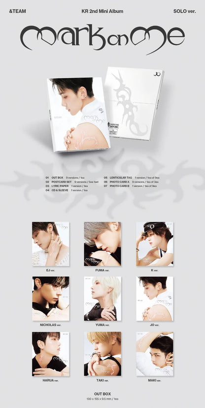 &TEAM - MARK ON ME 2ND MINI ALBUM [SOLO VER.]