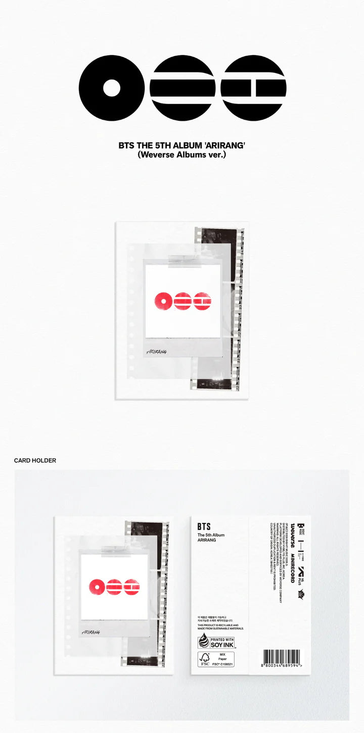 (PRE-ORDER) BTS - ARIRANG 5TH ALBUM [WEVERSE ALBUM VER.]